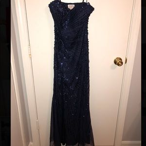 Sean Collection | Blue Sequined Maxi Dress size 4